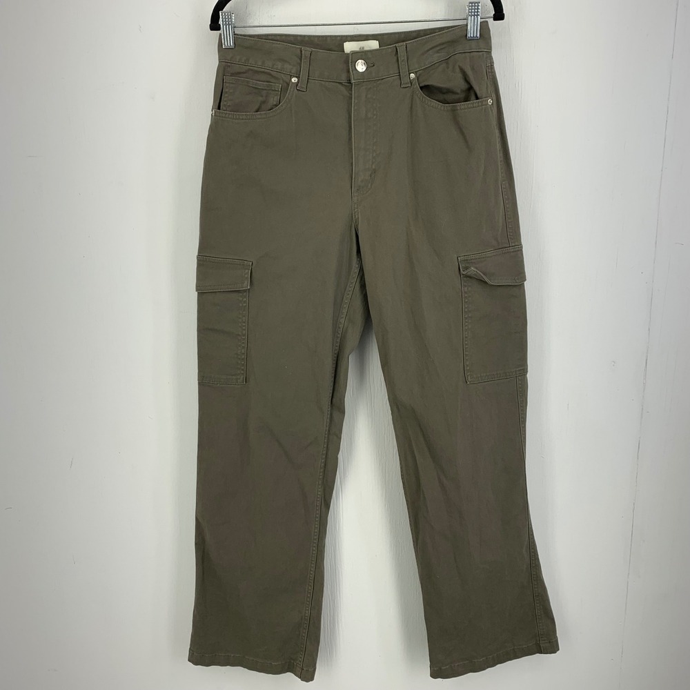H&M Womens 8 Cargo Chino Pants Outdoor Grunge Gorpcore‎ Granolagirl Hiking